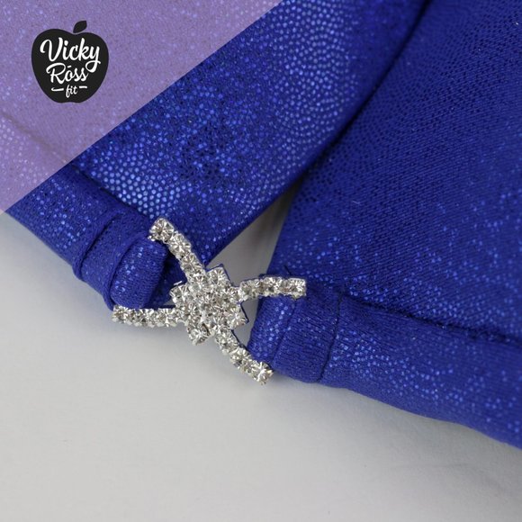 Blue Plain Competition Bodybuilding Posing Suit - Picture 4 of 8